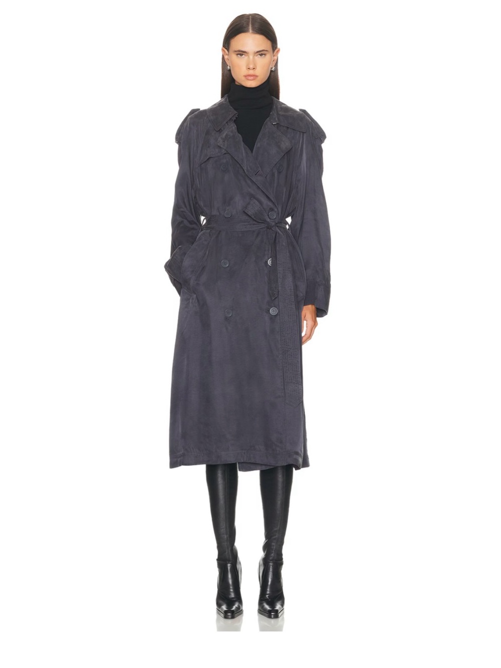 HELMUT LANG FLUID TRENCH COAT*******SIZE: MEDIUM